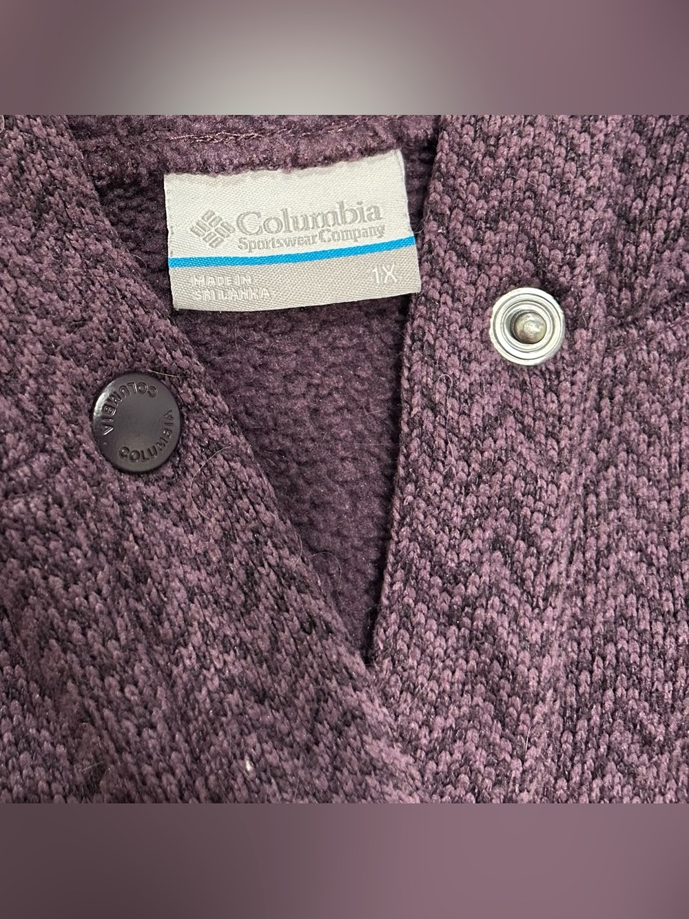 Columbia Sportswear Fleece Hoodie Sweater Sweatshirt 1/4 Snap Pullover Size XL - Picture 4 of 7